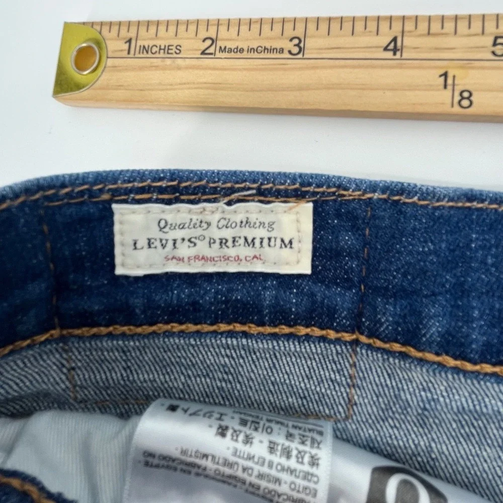 Levi's 511 Slim Fit Premium Jeans Mens W34 L32 Blue Denim 04511-2186 Big E